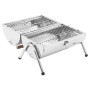 Stainless steel double grill tabletop charcoal barbecue by vidaXL, Barbecues - Ref: Foro24-47852, Price: 67,28 €, Discount: %