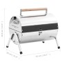 Stainless steel double grill tabletop charcoal barbecue by vidaXL, Barbecues - Ref: Foro24-47852, Price: 67,28 €, Discount: %
