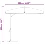 Garden umbrella with anthracite gray steel pole 300x250 cm by vidaXL, Umbrellas - Ref: Foro24-47314, Price: 114,28 €, Discoun...