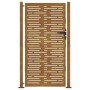 Puerta de jardín acero corten diseño cuadrado 105x205 cm