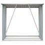 Anthrazitgrauer Brennholzkasten aus verzinktem Stahl, 163 x 83 x 154 cm von vidaXL, Zubehör für Taschen und Brennholzhalter -...