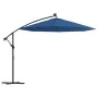 Cantilever umbrella with LED lights and light blue steel pole 300 cm by vidaXL, Umbrellas - Ref: Foro24-47137, Price: 129,47 ...