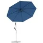 Cantilever umbrella with LED lights and light blue steel pole 300 cm by vidaXL, Umbrellas - Ref: Foro24-47137, Price: 129,47 ...