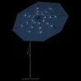 Cantilever umbrella with LED lights and light blue steel pole 300 cm by vidaXL, Umbrellas - Ref: Foro24-47137, Price: 129,47 ...