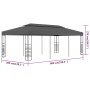 Anthrazitfarbenes Gartenpavillon-Überdachung 3x6 m von vidaXL, Zelte und Pavillons - Ref: Foro24-47959, Preis: 306,36 €, Raba...