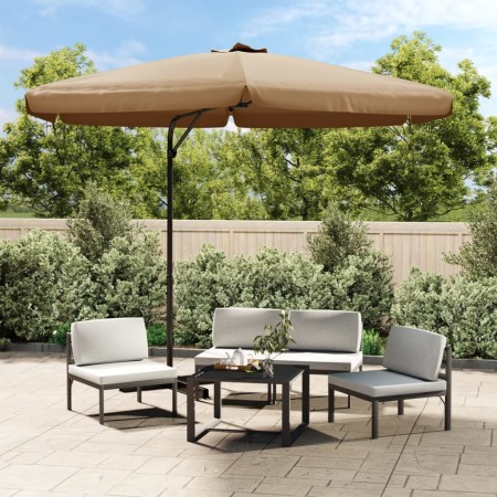 Sombrilla de jardín con palo de acero 300 cm gris topo de vidaXL, Sombrillas - Ref: Foro24-47315, Precio: 116,55 €, Descuento: %