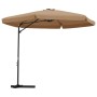 Sombrilla de jardín con palo de acero 300 cm gris topo de vidaXL, Sombrillas - Ref: Foro24-47315, Precio: 116,55 €, Descuento: %