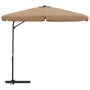Sombrilla de jardín con palo de acero 300 cm gris topo de vidaXL, Sombrillas - Ref: Foro24-47315, Precio: 116,55 €, Descuento: %