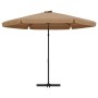 Sombrilla de jardín con palo de acero 300 cm gris topo de vidaXL, Sombrillas - Ref: Foro24-47315, Precio: 116,55 €, Descuento: %