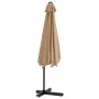 Garden umbrella with steel pole 300 cm taupe by vidaXL, Umbrellas - Ref: Foro24-47315, Price: 114,03 €, Discount: %