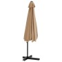Sombrilla de jardín con palo de acero 300 cm gris topo de vidaXL, Sombrillas - Ref: Foro24-47315, Precio: 116,55 €, Descuento: %
