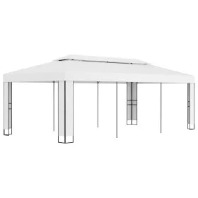 Cenador con doble techo blanco 3x6 m by vidaXL, Tents and gazebos - Ref: Foro24-47951, Price: 330,29 €, Discount: %