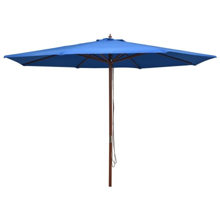 Gartenschirm mit blauem Holzmast 350 cm von vidaXL, Sonnenschirme - Ref: Foro24-47139, Preis: 106,26 €, Rabatt: %