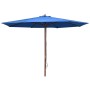 Gartenschirm mit blauem Holzmast 350 cm von vidaXL, Sonnenschirme - Ref: Foro24-47139, Preis: 106,26 €, Rabatt: %