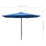 Gartenschirm mit blauem Holzmast 350 cm von vidaXL, Sonnenschirme - Ref: Foro24-47139, Preis: 106,72 €, Rabatt: %