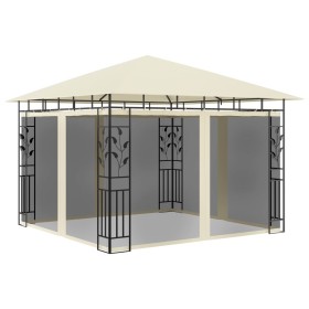 Cream-colored gazebo with mosquito netting 3x3x2.73 m 180 g/m² by vidaXL, Tents and gazebos - Ref: Foro24-47969, Price: 290,4...