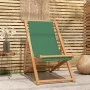 Klappbarer Strandstuhl aus massivem grünem Teakholz von vidaXL, Gartenstühle - Ref: Foro24-47416, Preis: 77,10 €, Rabatt: %