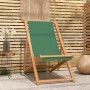 Silla de playa plegable madera maciza de teca verde de vidaXL, Sillas de jardín - Ref: Foro24-47416, Precio: 81,24 €, Descuen...