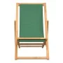 Klappbarer Strandstuhl aus massivem grünem Teakholz von vidaXL, Gartenstühle - Ref: Foro24-47416, Preis: 77,10 €, Rabatt: %