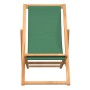 Klappbarer Strandstuhl aus massivem grünem Teakholz von vidaXL, Gartenstühle - Ref: Foro24-47416, Preis: 81,24 €, Rabatt: %
