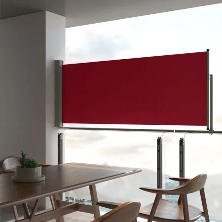 Red retractable garden or terrace side awning 100x300 cm by vidaXL, Umbrellas - Ref: Foro24-48342, Price: 61,65 €, Discount: %