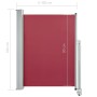 Red retractable garden or terrace side awning 100x300 cm by vidaXL, Umbrellas - Ref: Foro24-48342, Price: 62,46 €, Discount: %