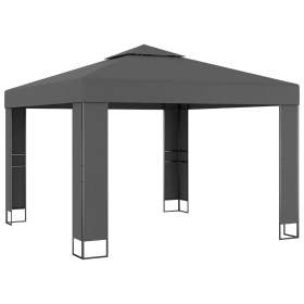 Pavillon mit doppeltem anthrazitgrauen Dach 3x3 m von vidaXL, Zelte und Pavillons - Ref: Foro24-47952, Preis: 245,40 €, Rabat...