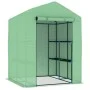 Gewächshaus mit Stahlregalen 143x143x195 cm von vidaXL, Gewächshäuser - Ref: Foro24-48167, Preis: 116,05 €, Rabatt: %