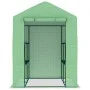 Gewächshaus mit Stahlregalen 143x143x195 cm von vidaXL, Gewächshäuser - Ref: Foro24-48167, Preis: 116,05 €, Rabatt: %