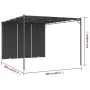 Garden gazebo with anthracite gray side curtain 4x3x2.25 m by vidaXL, Tents and gazebos - Ref: Foro24-47996, Price: 232,07 €,...
