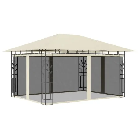 Gazebo with mosquito net cream color 4x3x2.73 m 180 g/m² by vidaXL, Tents and gazebos - Ref: Foro24-47970, Price: 325,30 €, D...