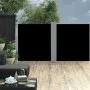 Schwarze einziehbare Seitenmarkise 120x600 cm von vidaXL, Sonnenschirme - Ref: Foro24-48448, Preis: 64,71 €, Rabatt: %
