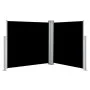 Schwarze einziehbare Seitenmarkise 120x600 cm von vidaXL, Sonnenschirme - Ref: Foro24-48448, Preis: 64,71 €, Rabatt: %