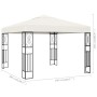 Cream-colored 3x3 m gazebo by vidaXL, Tents and gazebos - Ref: Foro24-48005, Price: 236,68 €, Discount: %