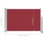 Retractable red garden side awning 60x300 cm by vidaXL, Umbrellas - Ref: Foro24-48357, Price: 59,86 €, Discount: %
