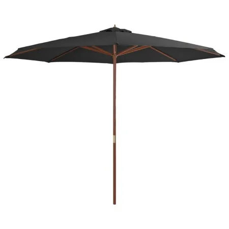 Gartenschirm mit Holzstange 350 cm Anthrazitgrau von vidaXL, Sonnenschirme - Ref: Foro24-44529, Preis: 117,72 €, Rabatt: %