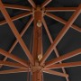 Garden umbrella with wooden pole 350 cm anthracite gray by vidaXL, Umbrellas - Ref: Foro24-44529, Price: 120,35 €, Discount: %