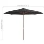 Gartenschirm mit Holzstange 350 cm Anthrazitgrau von vidaXL, Sonnenschirme - Ref: Foro24-44529, Preis: 117,72 €, Rabatt: %