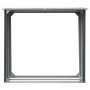 Casetilla para leña acero galvanizado gris 172x91x154 cm