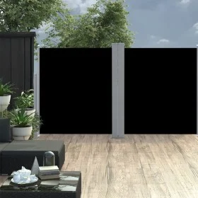 Black retractable side awning 140x600 cm by vidaXL, Umbrellas - Ref: Foro24-48454, Price: 66,01 €, Discount: %