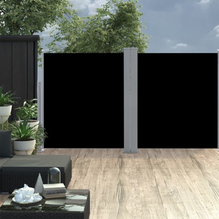 Schwarze einziehbare Seitenmarkise 140x600 cm von vidaXL, Sonnenschirme - Ref: Foro24-48454, Preis: 93,29 €, Rabatt: %