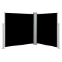 Schwarze einziehbare Seitenmarkise 140x600 cm von vidaXL, Sonnenschirme - Ref: Foro24-48454, Preis: 93,29 €, Rabatt: %