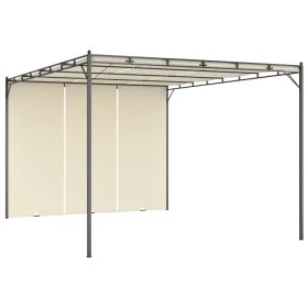 Garden gazebo with cream side curtain 4x3x2.25 m by vidaXL, Tents and gazebos - Ref: Foro24-47994, Price: 247,66 €, Discount: %