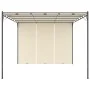 Garden gazebo with cream side curtain 4x3x2.25 m by vidaXL, Tents and gazebos - Ref: Foro24-47994, Price: 247,66 €, Discount: %