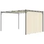 Garden gazebo with cream side curtain 4x3x2.25 m by vidaXL, Tents and gazebos - Ref: Foro24-47994, Price: 247,66 €, Discount: %
