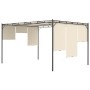 Garden gazebo with cream side curtain 4x3x2.25 m by vidaXL, Tents and gazebos - Ref: Foro24-47994, Price: 251,75 €, Discount: %
