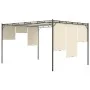 Garden gazebo with cream side curtain 4x3x2.25 m by vidaXL, Tents and gazebos - Ref: Foro24-47994, Price: 247,66 €, Discount: %