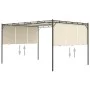 Garden gazebo with cream side curtain 4x3x2.25 m by vidaXL, Tents and gazebos - Ref: Foro24-47994, Price: 247,66 €, Discount: %
