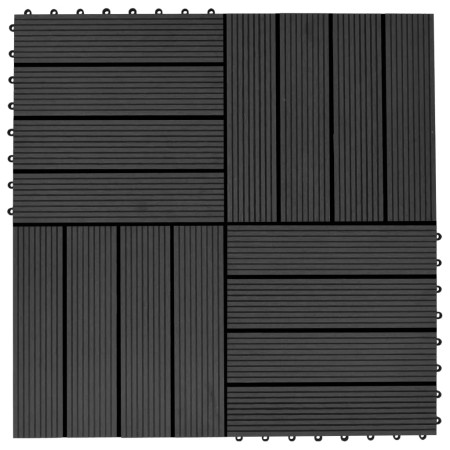WPC-Verandafliesen 30x30 cm 1 m² schwarz 11 Einheiten von vidaXL, Böden und Teppiche - Ref: Foro24-45023, Preis: 62,58 €, Rab...