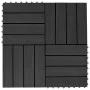 WPC porch tiles 30x30 cm 1 m² black 11 units by vidaXL, Floors and carpets - Ref: Foro24-45023, Price: 65,42 €, Discount: %